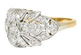 Edwardian 0.95 CTW Diamond 14 Karat Two-Tone Gold Dinner Band RingRing - Wilson's Estate Jewelry