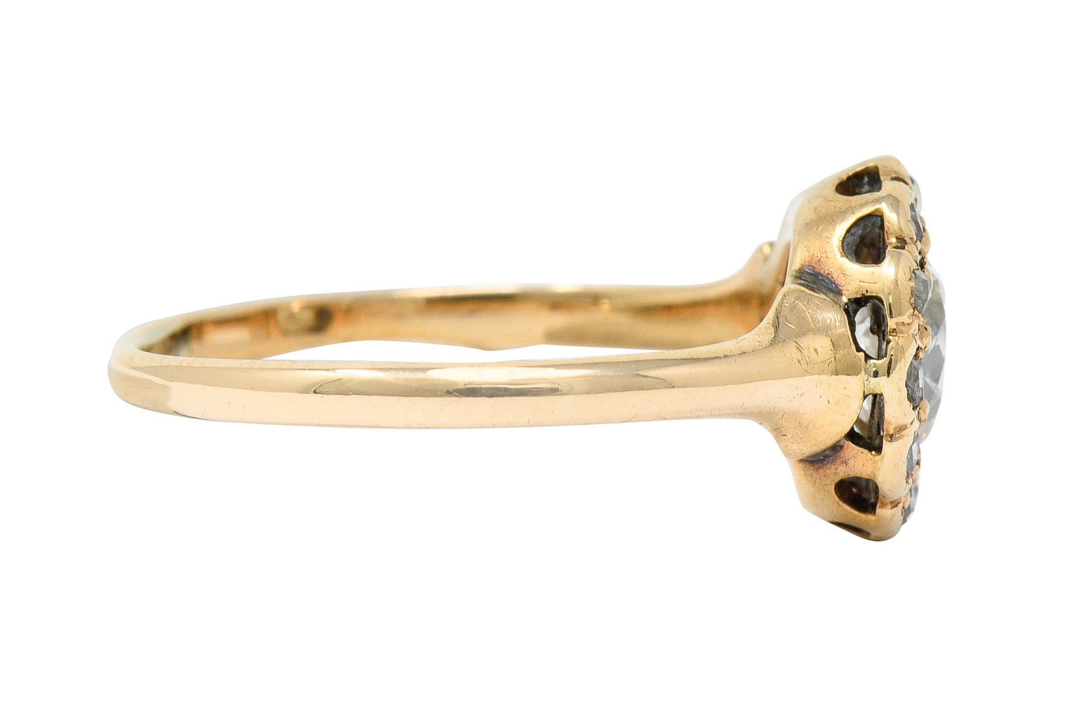 Victorian 0.85 CTW Diamond 14 Karat Gold Cluster Ring Circa 1900Ring - Wilson's Estate Jewelry