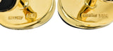 Lindsay & Co. Retro 0.25 CTW Diamond Onyx 14 Karat Gold CufflinksCufflinks - Wilson's Estate Jewelry