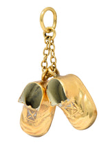 1940's Retro 14 Karat Gold Articulated Baby Shoe Charmcharm - Wilson's Estate Jewelry