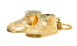 1940's Retro 14 Karat Gold Articulated Baby Shoe Charmcharm - Wilson's Estate Jewelry