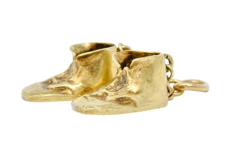Sloan & Co. Retro 14 Karat Gold Baby Shoe Charm Circa 1940charm - Wilson's Estate Jewelry