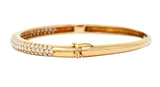 Van Cleef & Arpels 2.42 CTW Diamond 18 Karat Gold French Pave Bangle Braceletbracelet - Wilson's Estate Jewelry