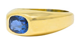 Schlumberger Tiffany & Co. Vintage 3.49 Ctw No Heat Ceylon Sapphire 18 Karat Gold Unisex RingRing - Wilson's Estate Jewelry