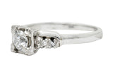 Retro 0.40 CTW Diamond 14 Karat White Gold Engagement RingRing - Wilson's Estate Jewelry