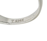 Mid-Century 4.99 CTW No Heat Sapphire Diamond 14 Karat Gold Vintage Ring GIA