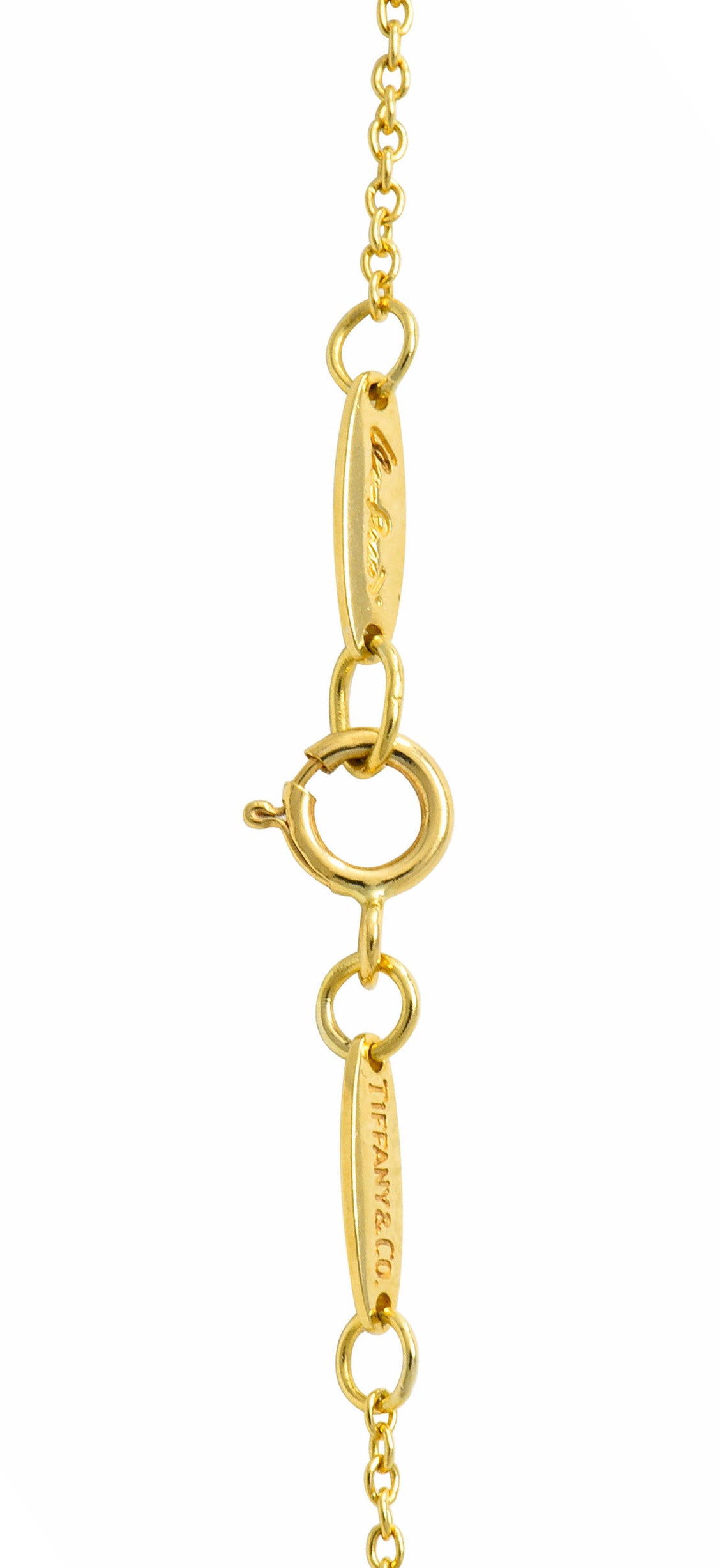 2003 Tiffany & Co. 18 Karat Gold Circular Atlas Pendant Necklace - Wilson's Estate Jewelry