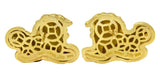 Vintage Kieselstein Cord Diamond 18 Karat Yellow Gold Chinese Lion EarringsEarrings - Wilson's Estate Jewelry