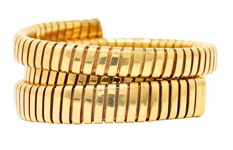 Bulgari 18 Karat Yellow Gold Flexible Tubogas Wrap Coil BraceletBracelet - Wilson's Estate Jewelry