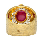 Buccellati 4.95 CTW Ruby Diamond 18 Karat Gold Italian Cluster RingRing - Wilson's Estate Jewelry