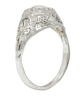 Early Art Deco 0.75 CTW Diamond 14 Karat White Gold Engagement RingRing - Wilson's Estate Jewelry