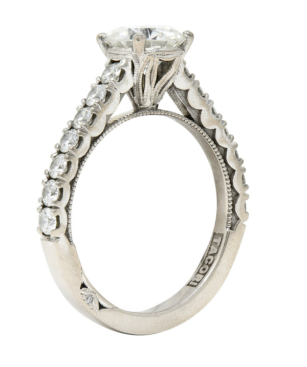 Tacori 1.71 CTW Diamond 18 Karat White Gold Engagement Ring GIARing - Wilson's Estate Jewelry