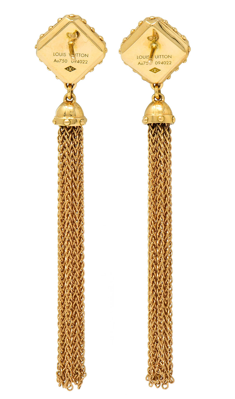 2014 Louis Vuitton Amethyst 18 Karat Gold Emprise Tassel Earrings