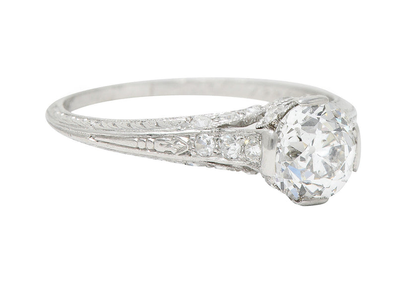 1926 Art Deco 1.62 CTW Diamond Platinum Engagement RingRing - Wilson's Estate Jewelry