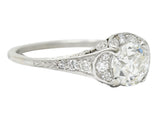 Art Deco 1.58 CTW Diamond Platinum Engagement RingRing - Wilson's Estate Jewelry