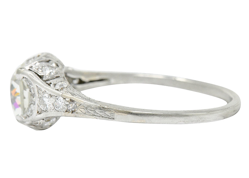Art Deco 1.58 CTW Diamond Platinum Engagement RingRing - Wilson's Estate Jewelry