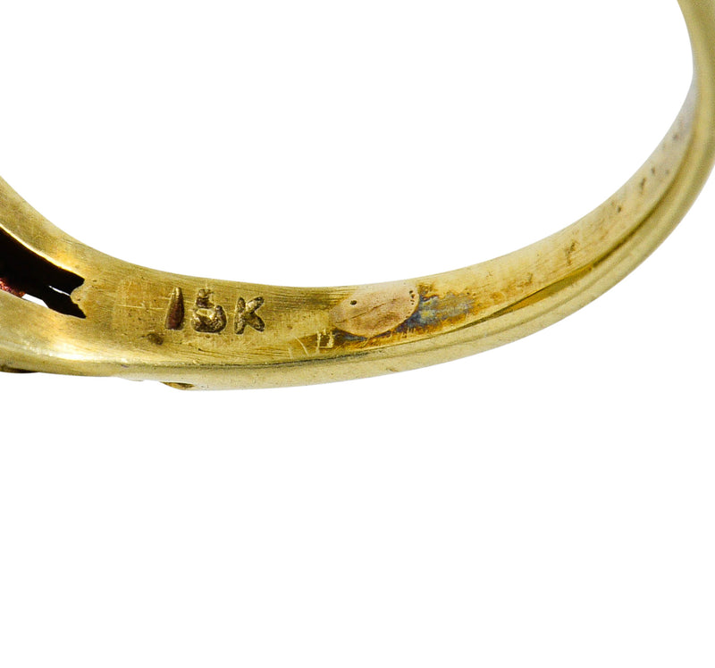 Edwardian Opal Platinum-Topped 15 Karat Gold Statement RingRing - Wilson's Estate Jewelry