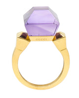 Gucci Amethyst 18 Karat Gold Chiodo Statement RingRing - Wilson's Estate Jewelry