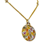 Valente Italian 22.00 CTW Multi-Sapphire Diamond 18 Karat Gold Pave Pendant NecklaceNecklace - Wilson's Estate Jewelry