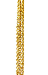 Valente Italian 22.00 CTW Multi-Sapphire Diamond 18 Karat Gold Pave Pendant NecklaceNecklace - Wilson's Estate Jewelry