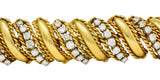 1970's Vintage 7.92 CTW Diamond 18 Karat Gold Link Bracelet - Wilson's Estate Jewelry