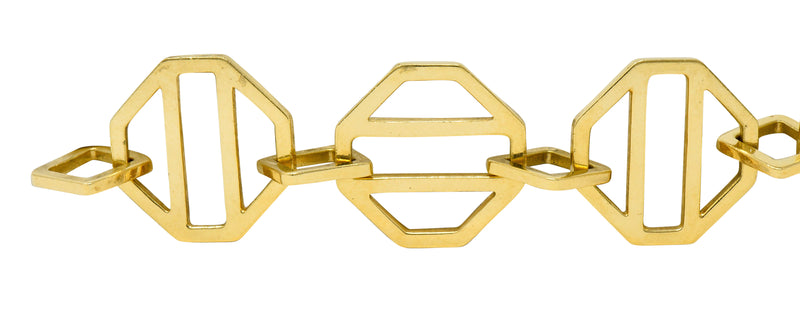 Paloma Picasso Tiffany & Co. Vintage 18 Karat Gold Octagonal Link Braceletbracelet - Wilson's Estate Jewelry