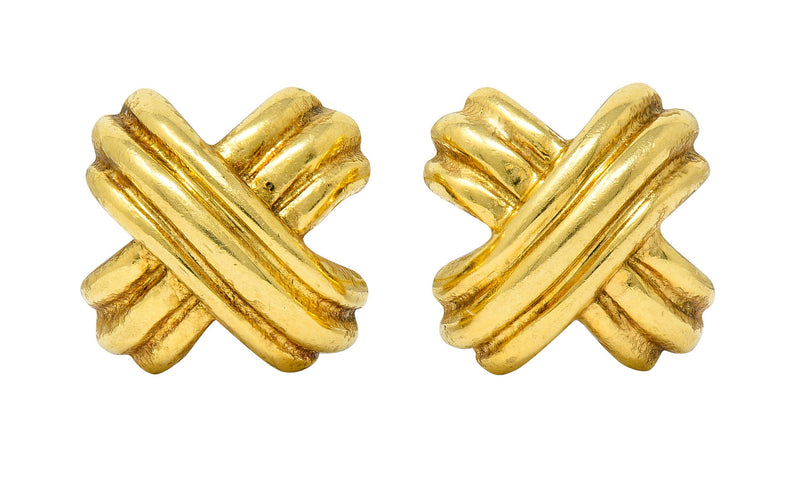 Tiffany & Co. 18 Karat Gold Signature X Stud EarringsEarrings - Wilson's Estate Jewelry