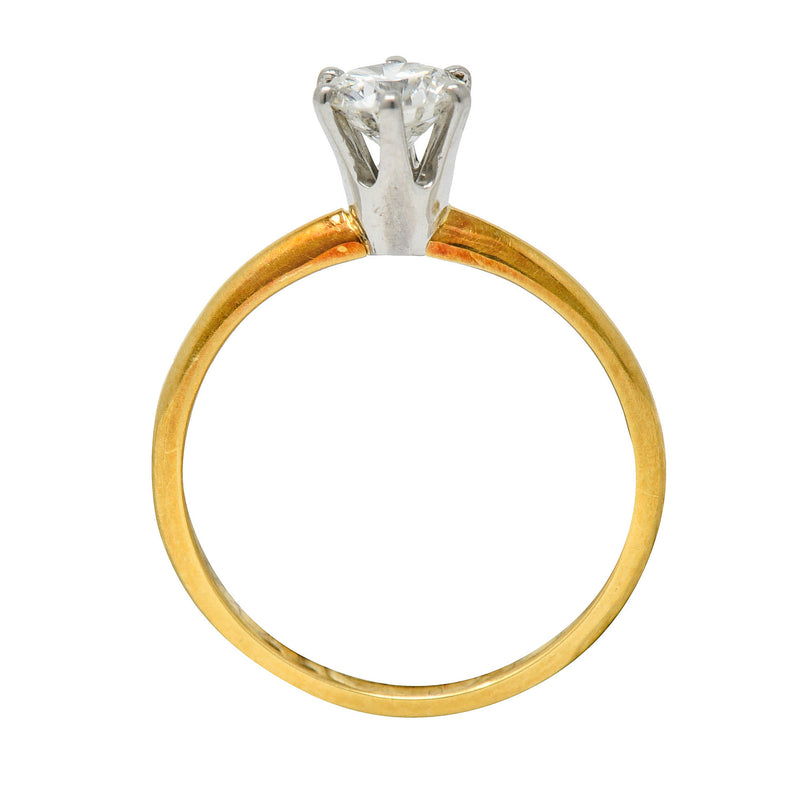 1950's Tiffany & Co. 0.35 CTW Diamond 14 Karat Gold Solitaire Engagement RingRing - Wilson's Estate Jewelry