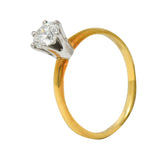 1950's Tiffany & Co. 0.35 CTW Diamond 14 Karat Gold Solitaire Engagement RingRing - Wilson's Estate Jewelry