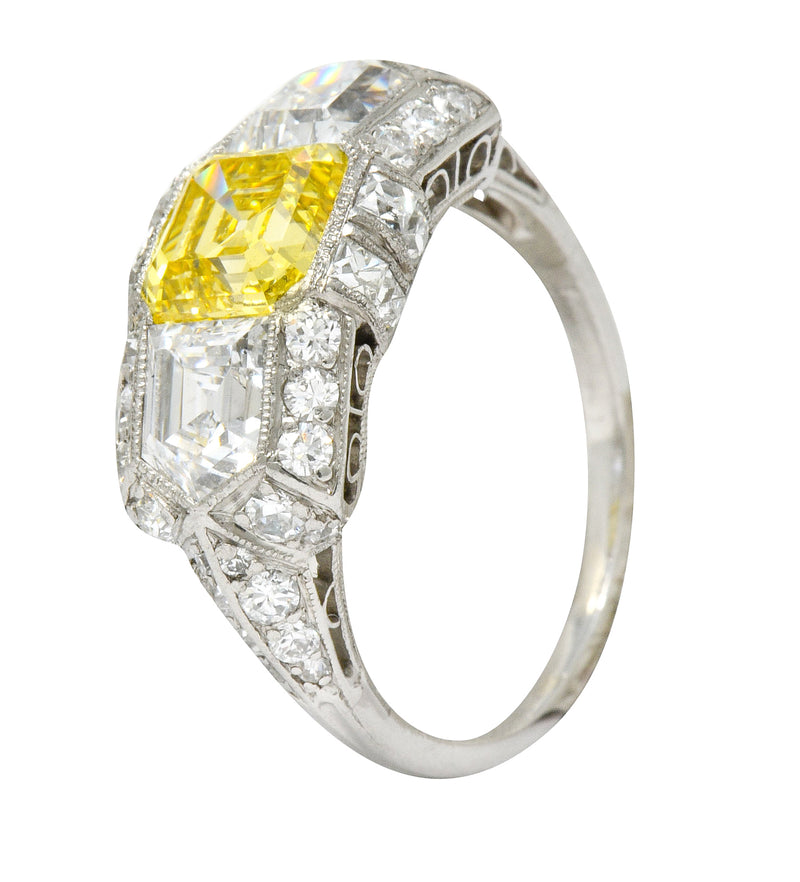 Emilio Jewelry GIA Certified 5.00 Carat Fancy Vivid Yellow Diamond Ring For  Sale at 1stDibs | graff vivid yellow diamond, the graff vivid yellow