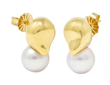 Mikimoto Vintage Cultured Pearl 18 Karat Gold Stud EarringsEarrings - Wilson's Estate Jewelry