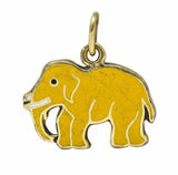 1920's Art Deco Yellow Enamel 14 Karat Gold Elephant Charmcharm - Wilson's Estate Jewelry