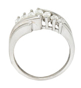 1950's Mid-Century 0.95 CTW Diamond 14 Karat White Gold Band RingRing - Wilson's Estate Jewelry