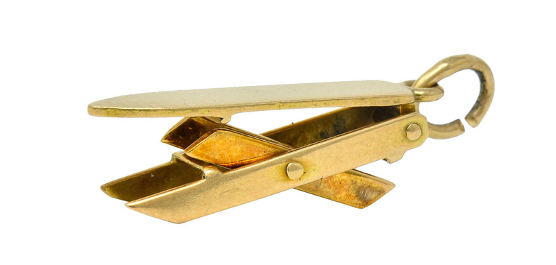 Retro 14 Karat Gold Collapsable Ironing Board Charmcharm - Wilson's Estate Jewelry