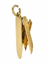 Retro 14 Karat Gold Collapsable Ironing Board Charmcharm - Wilson's Estate Jewelry