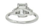 Contemporary 2.20 CTW Emerald Cut Diamond Platinum Engagement Ring GIARing - Wilson's Estate Jewelry
