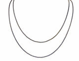 Victorian Blue Enamel 14 Karat Gold 56 Inch Long Chain Necklace Circa 1900Necklace - Wilson's Estate Jewelry