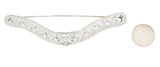 Substantial T.B. & Starr Inc. Edwardian 4.70 CTW Diamond 14 Karat Gold Antique Curved Bar Brooch Wilson's Estate Jewelry