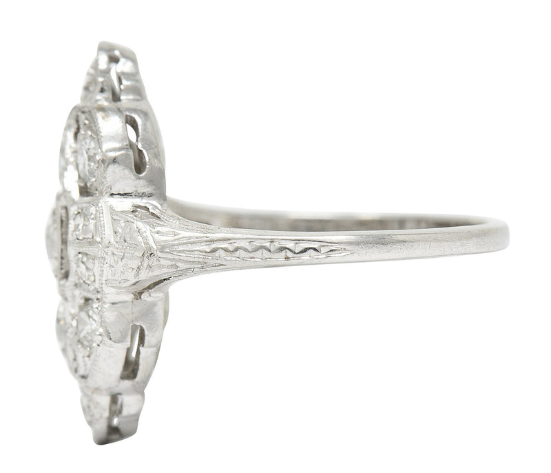 1920's Art Deco 0.80 CTW Diamond Platinum Dinner RingRing - Wilson's Estate Jewelry