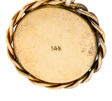 1960's Vintage Reverse Carved Rock Crystal 14 Karat Gold Scorpio Zodiac Charmcharm - Wilson's Estate Jewelry
