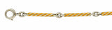 Art Deco Orange Enamel 14 Karat White Gold Swirled Link Braceletbracelet - Wilson's Estate Jewelry