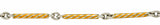 Art Deco Orange Enamel 14 Karat White Gold Swirled Link Braceletbracelet - Wilson's Estate Jewelry
