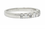 Vintage 0.35 CTW Diamond Platinum Bar Set Wedding Band RingRing - Wilson's Estate Jewelry