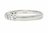 Vintage 0.35 CTW Diamond Platinum Bar Set Wedding Band RingRing - Wilson's Estate Jewelry