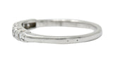 Art Deco Diamond Platinum Fishtail Anniversary Band RingRing - Wilson's Estate Jewelry