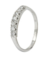 Art Deco Diamond Platinum Fishtail Anniversary Band RingRing - Wilson's Estate Jewelry