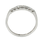 Art Deco Diamond Platinum Fishtail Anniversary Band RingRing - Wilson's Estate Jewelry