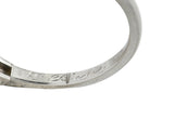 Art Deco Diamond Platinum Fishtail Anniversary Band RingRing - Wilson's Estate Jewelry