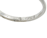 Art Deco Diamond Platinum Fishtail Anniversary Band RingRing - Wilson's Estate Jewelry