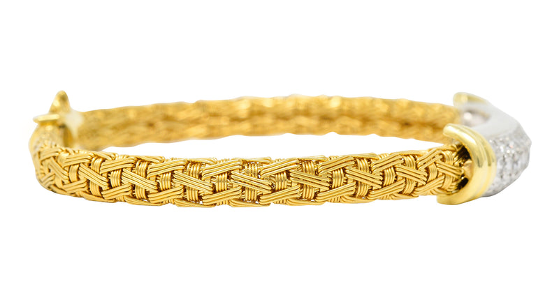 Chevron Woven Bracelet in 18K Yellow Gold – Long's Jewelers